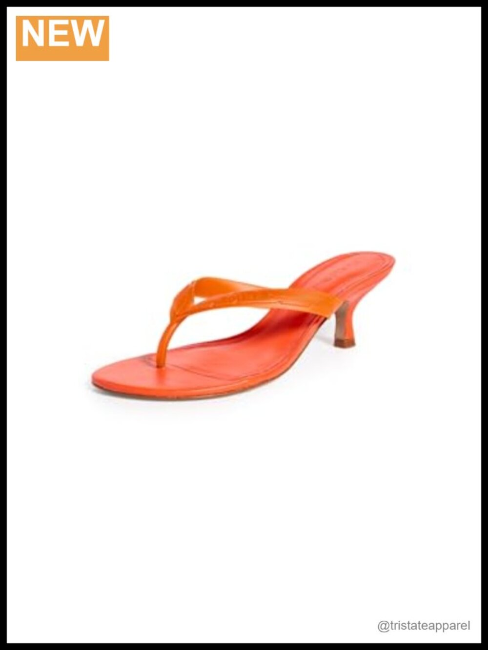 Kitten Heel Thong Sandals Leather Sole Lightly Cushioned Dressy Mules